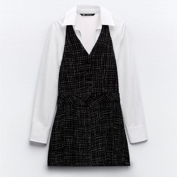 ZARA CONTRASTING STRUCTURED DRESS BLOGGERES FAVORITE - Picture 10 of 11